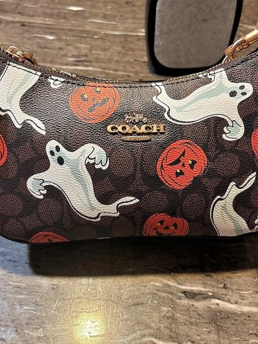 Coach Rowan Satchel Bag In Signature Canvas With Halloween Print Halloween Print